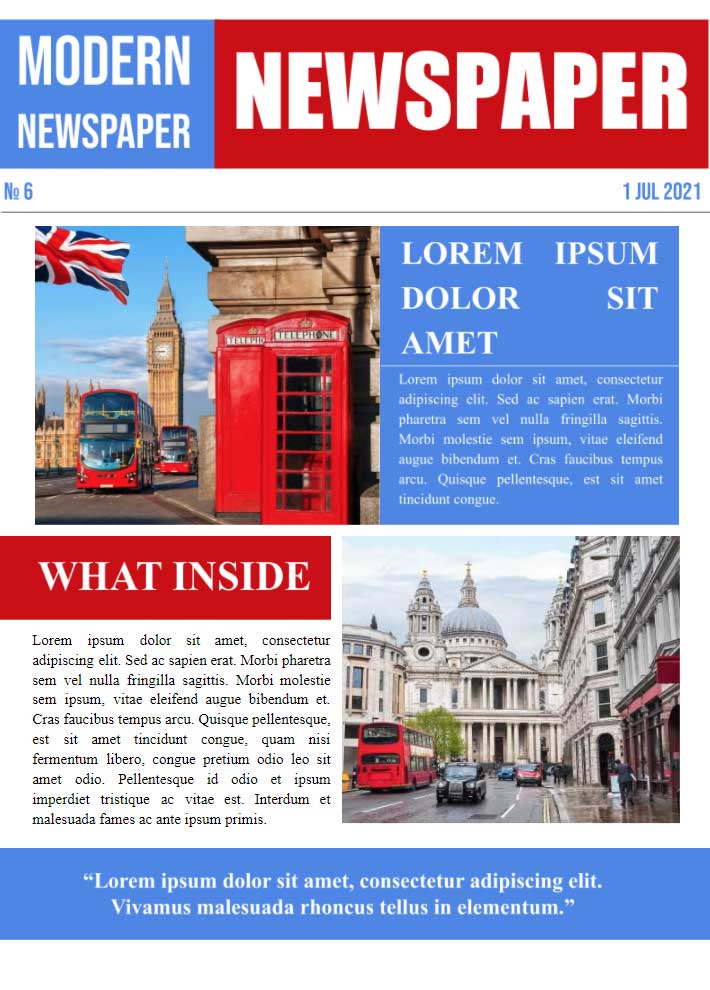 Modern Newspaper Template