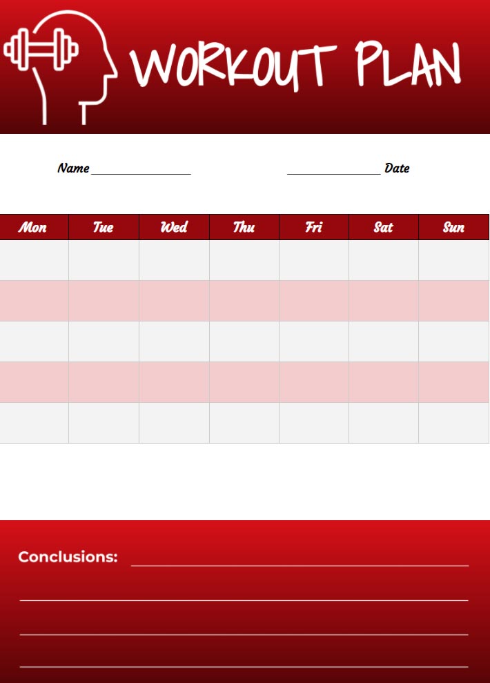 Workout Plan Template