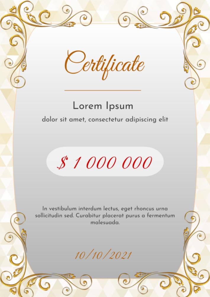 Gift Certificate Template
