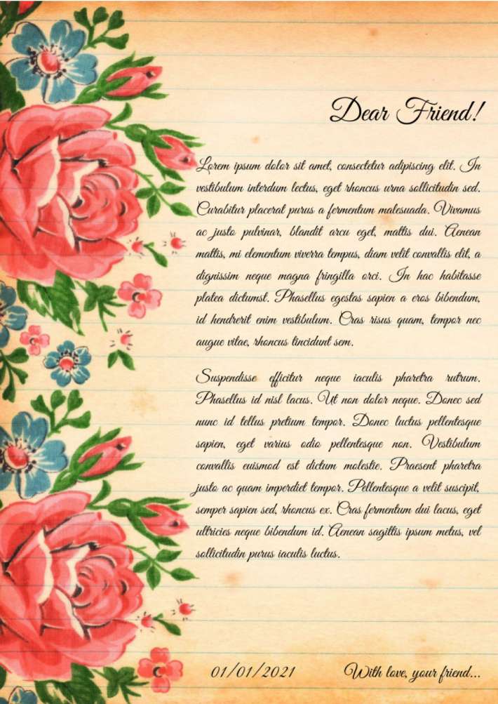 Personal Letter Template