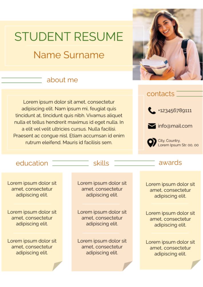 Student Resume Template