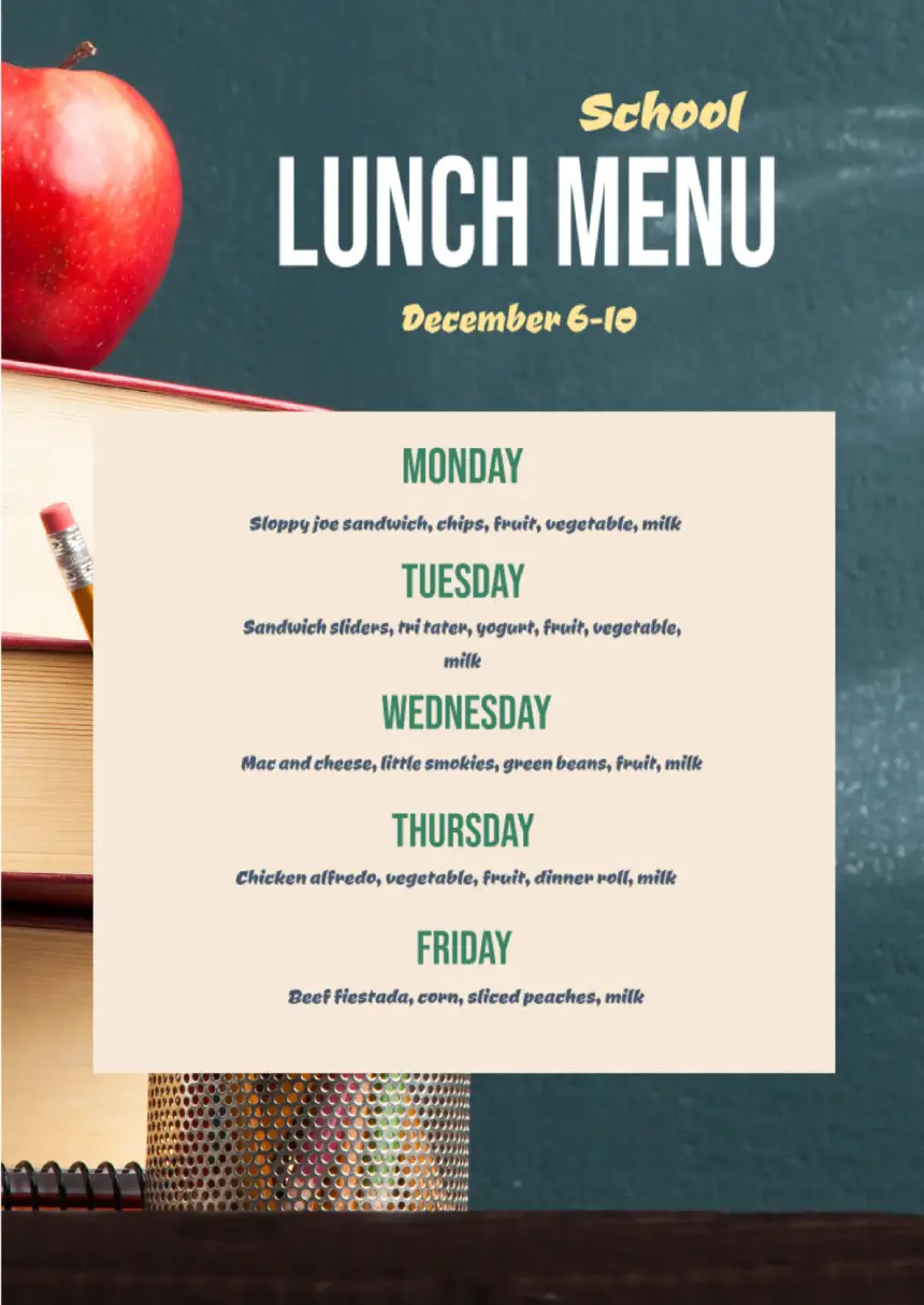 Menu Lunch Template