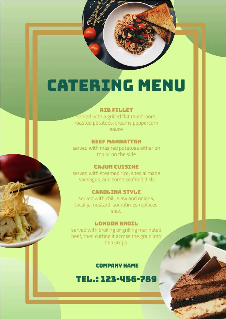 Menu Catering Template