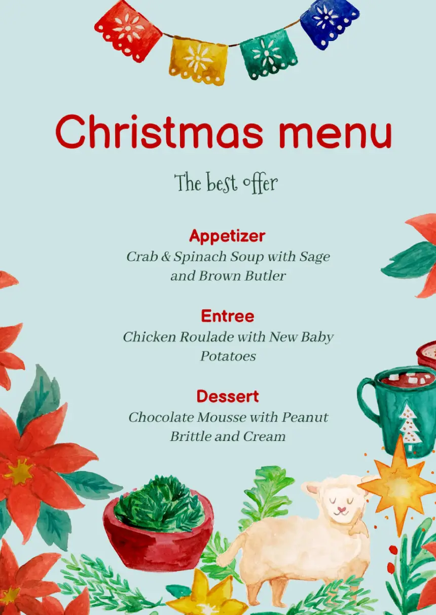 Menu Christmas Template