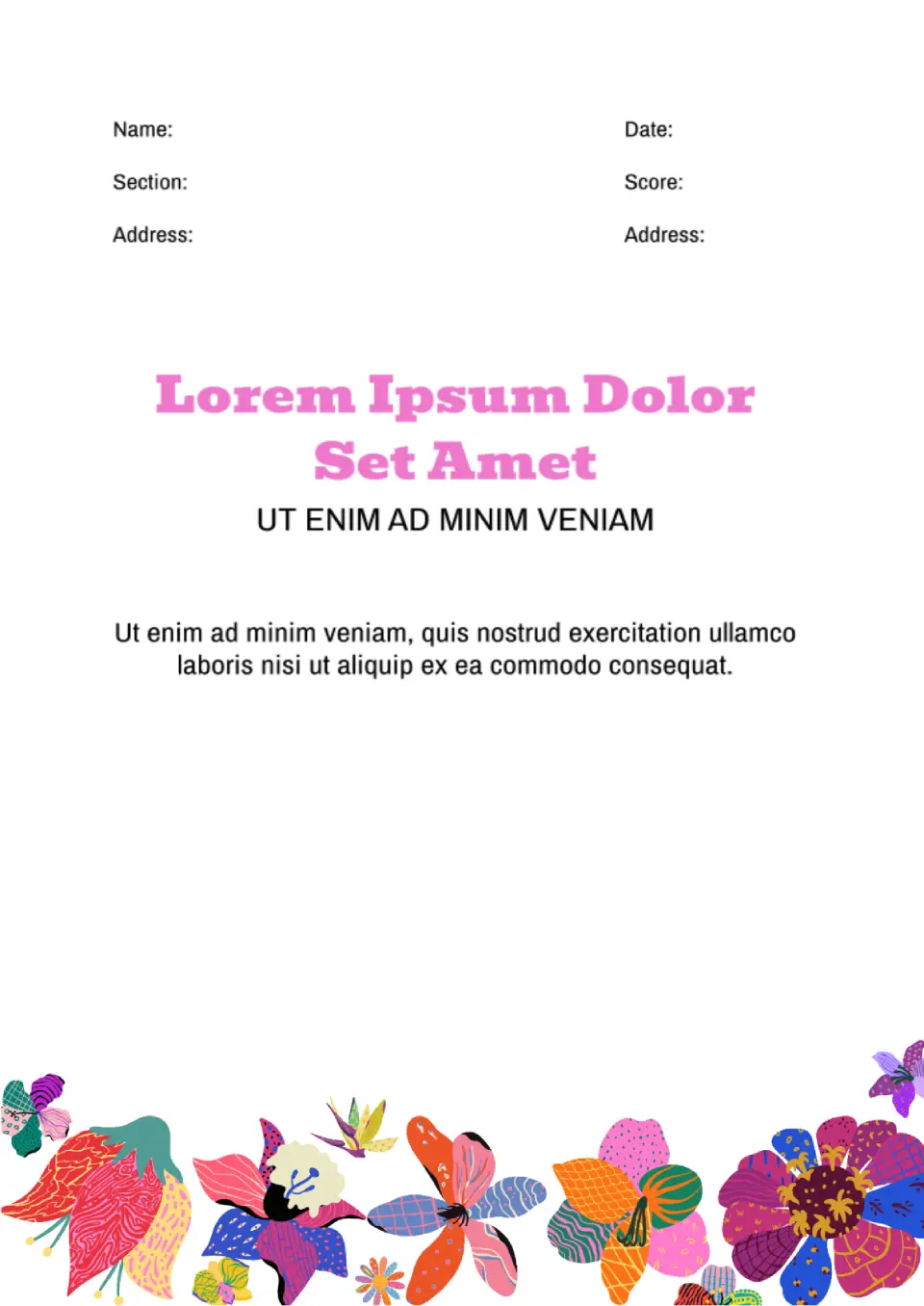 For Writing Postcards Template