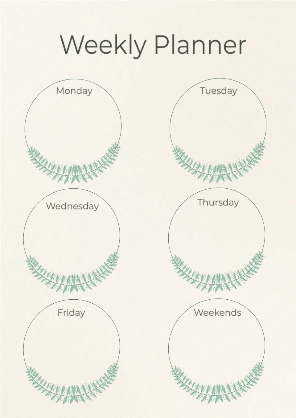 Weekly Planner Template