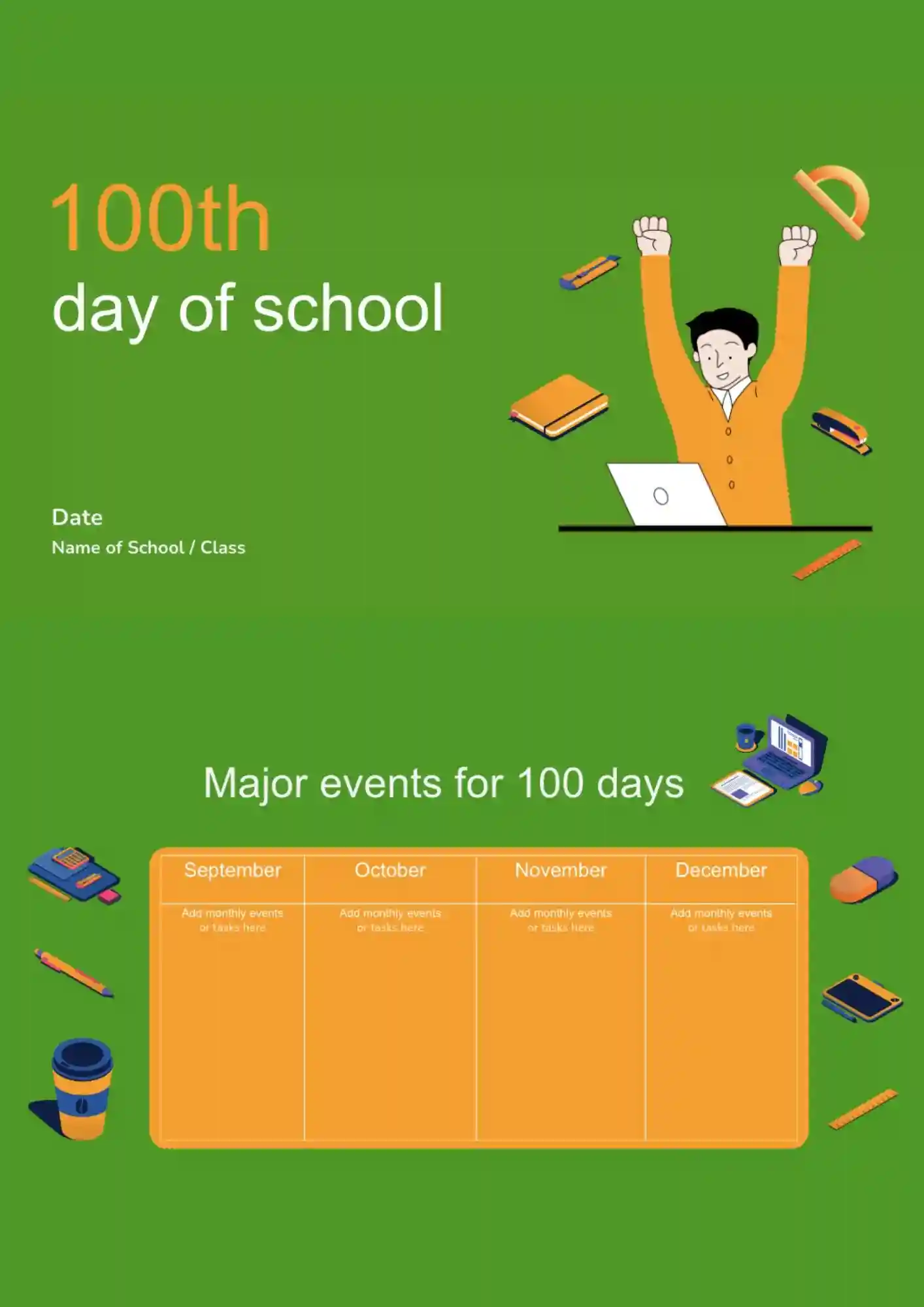 100th Day Of School Template