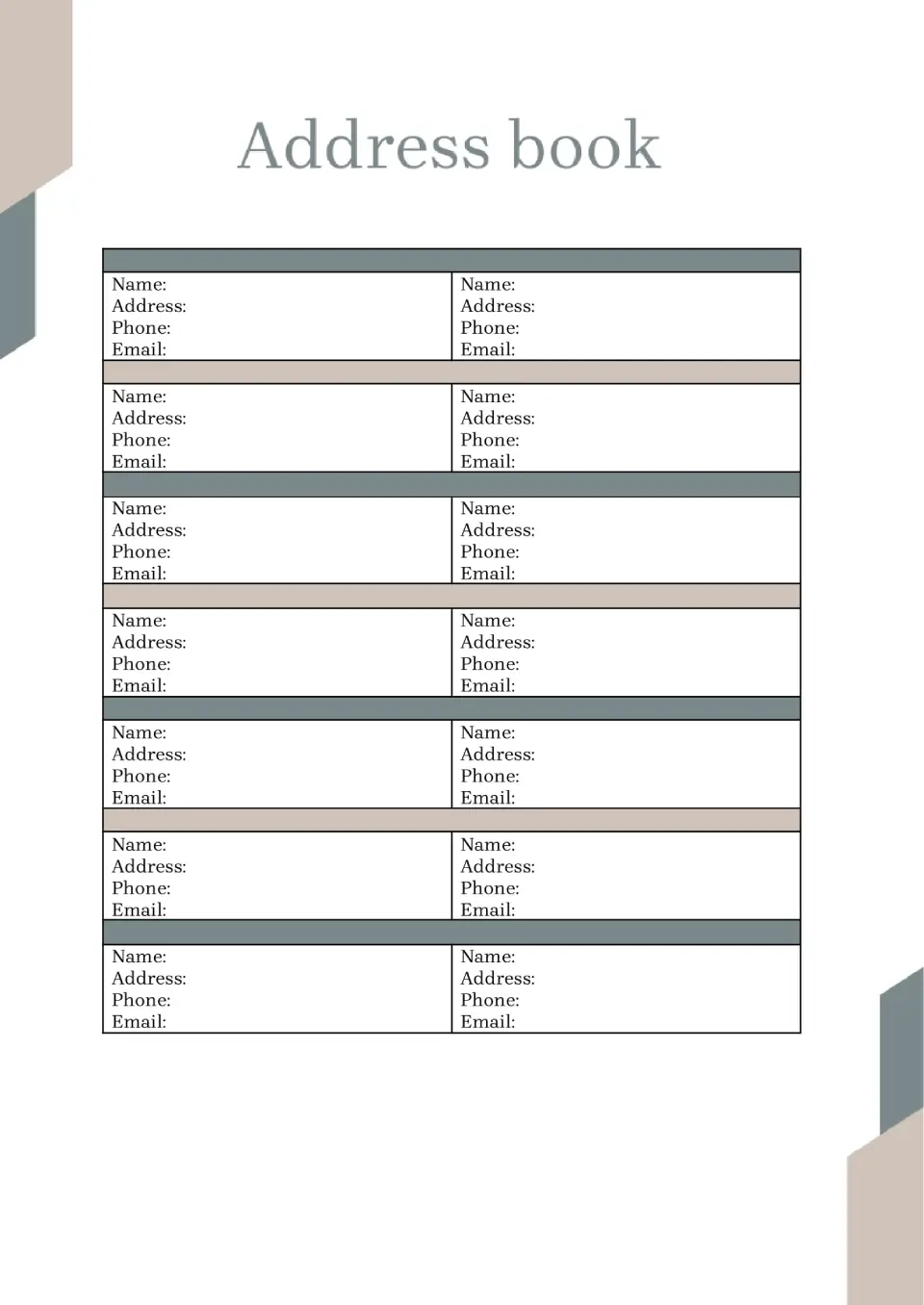 Weekly Agenda Template