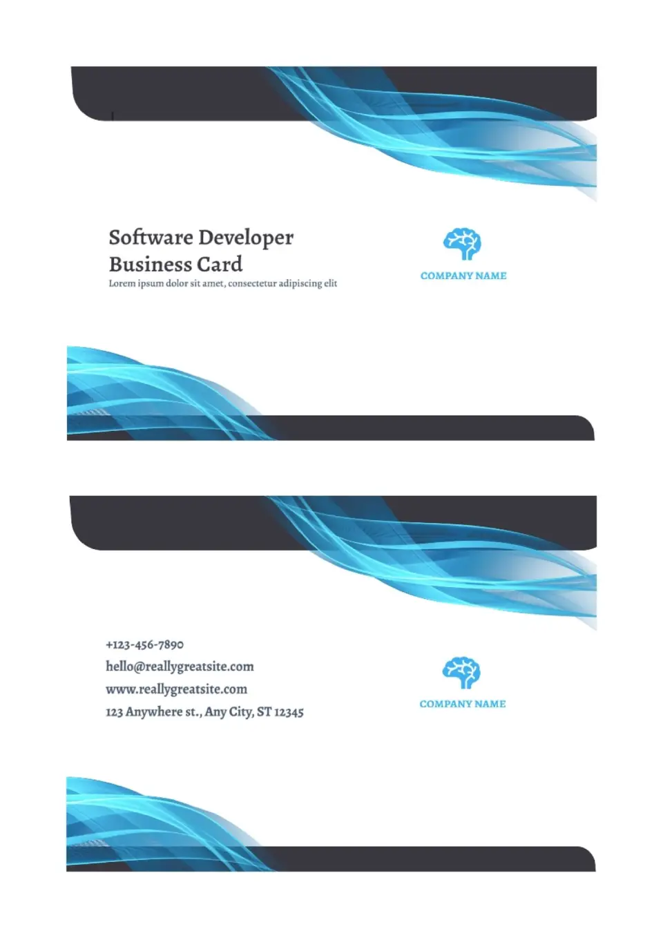 HR Business Card Template