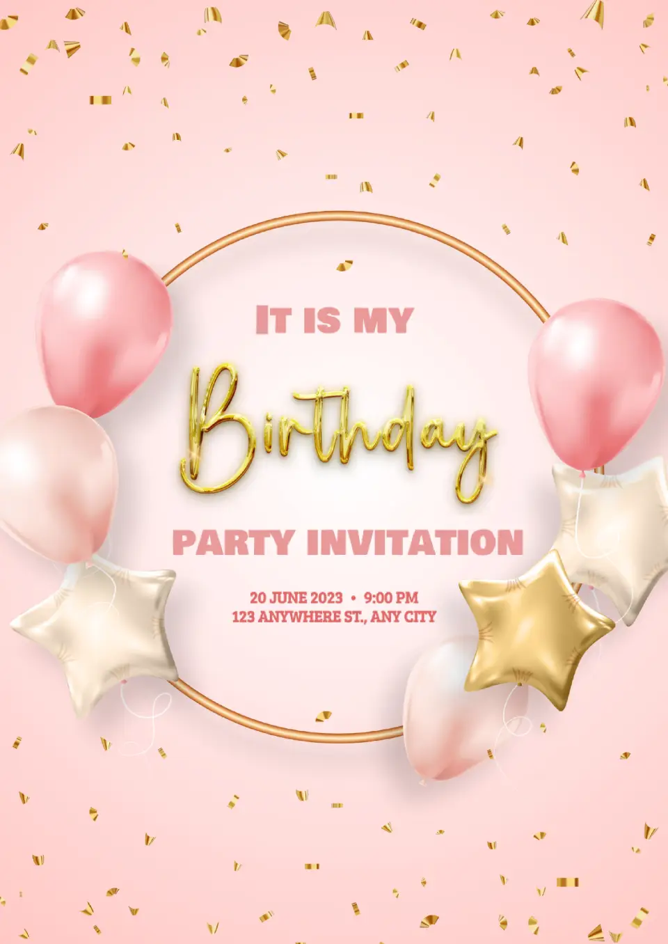Birthday Party Invitation Template