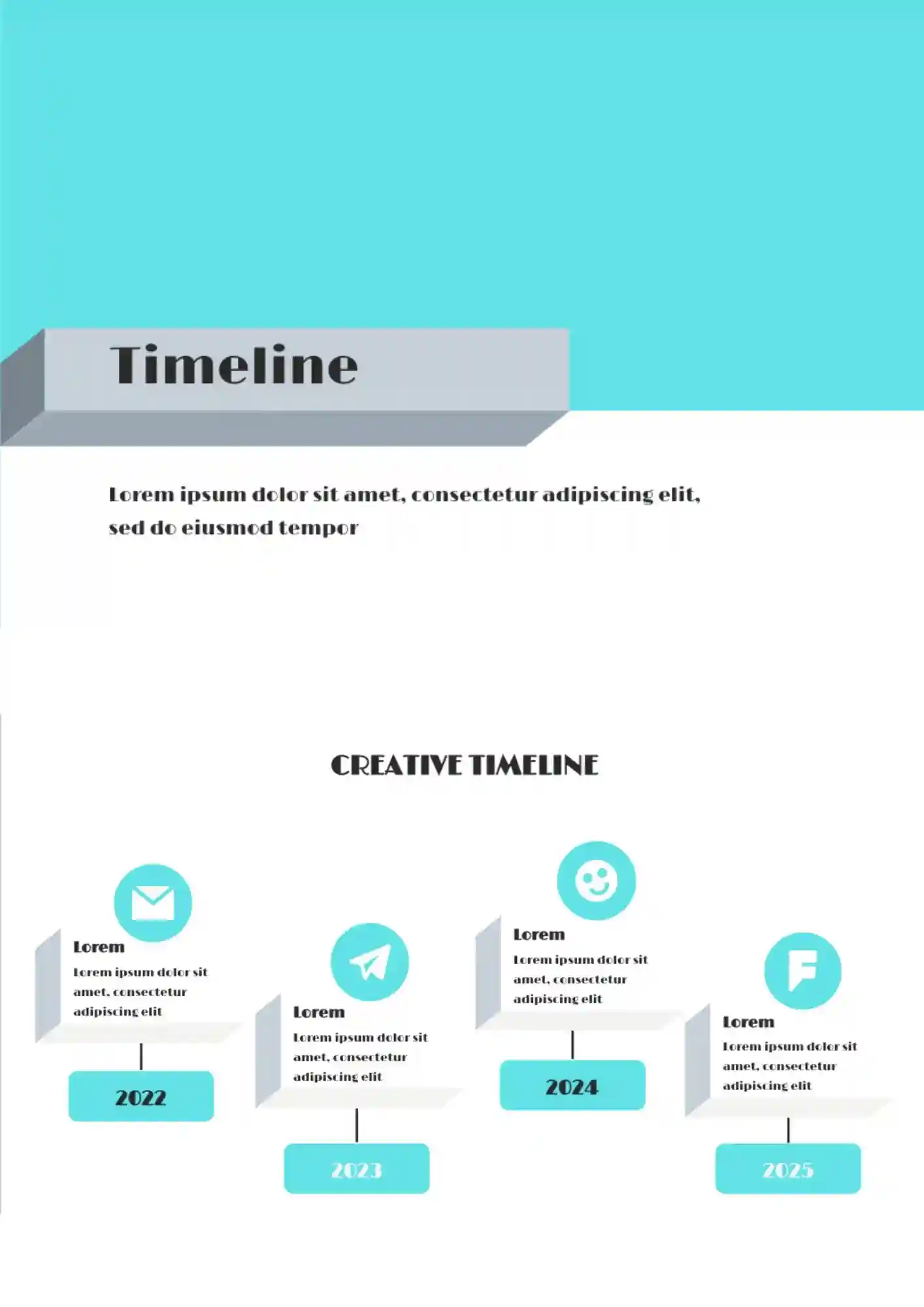 Plantilla de Línea de Tiempo Creativa