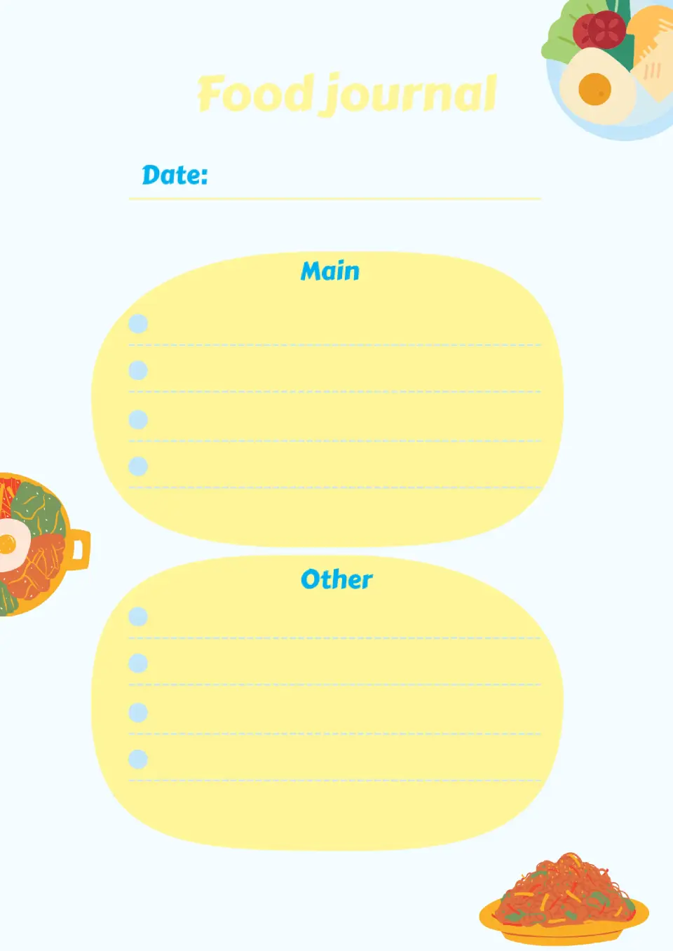 Food Journal Template