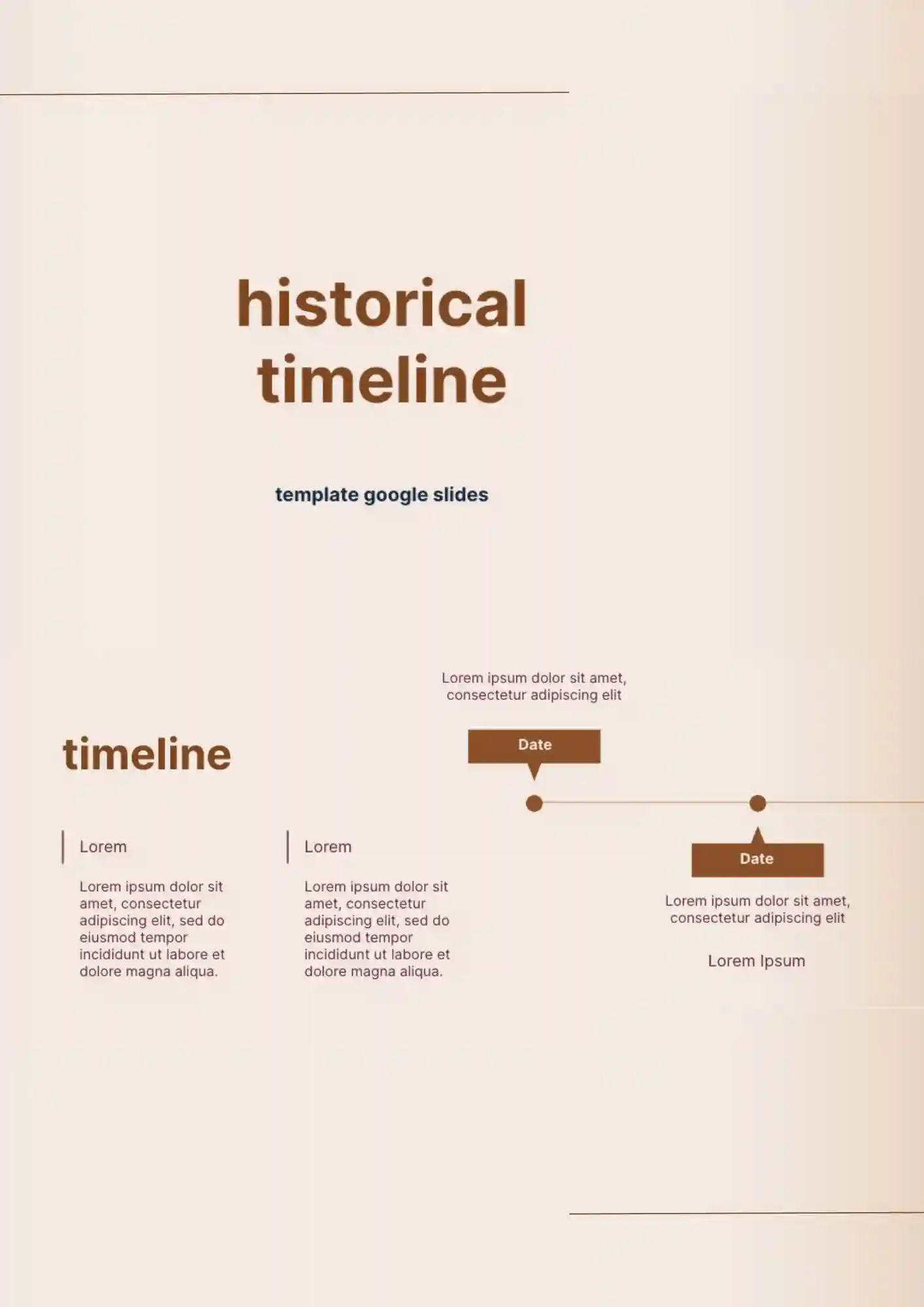 Plantilla de Línea de Tiempo Histórica para Google Slides