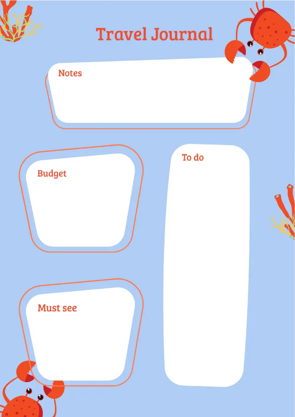 Travel Journal Template