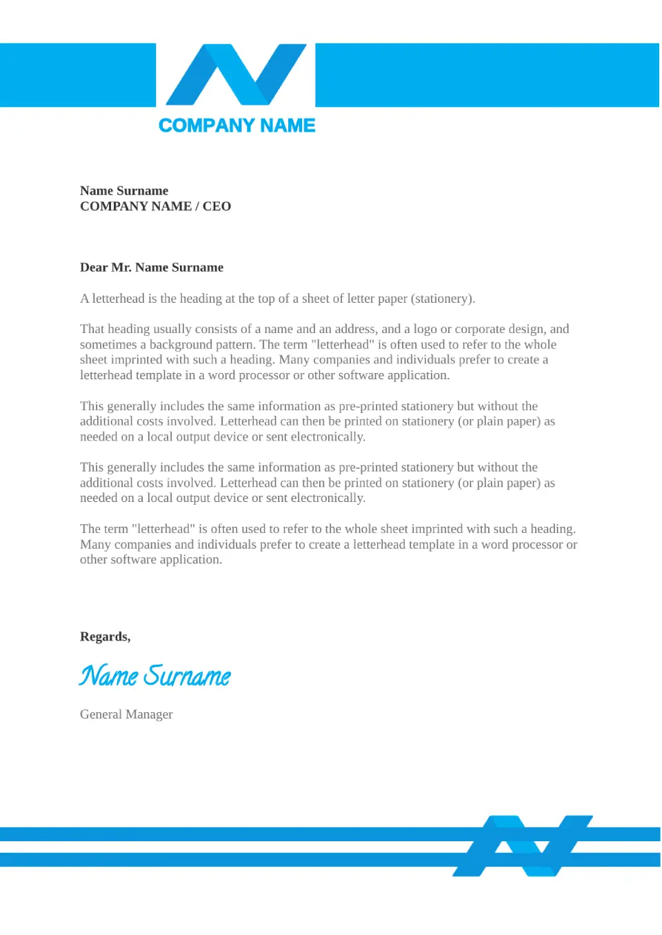 Business Letter Template