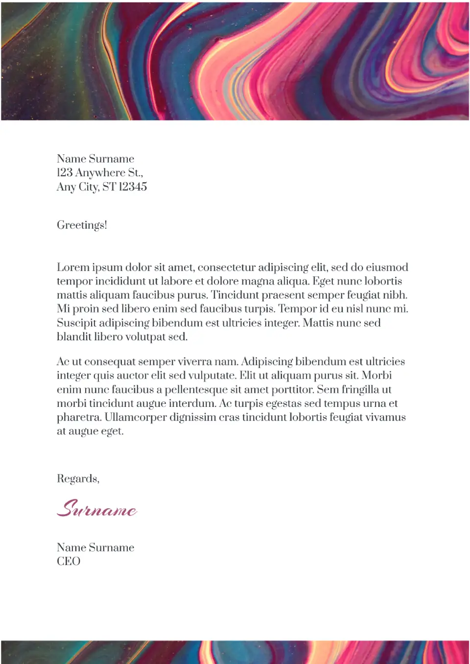 Personal Letterhead Template