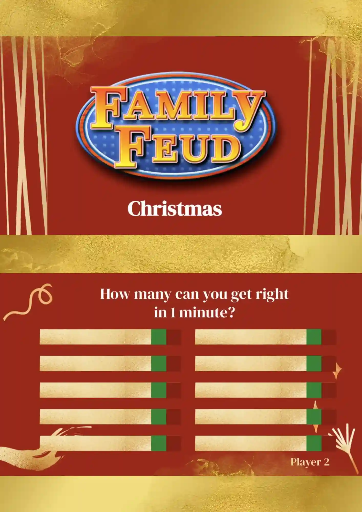 Christmas Family Feud Template