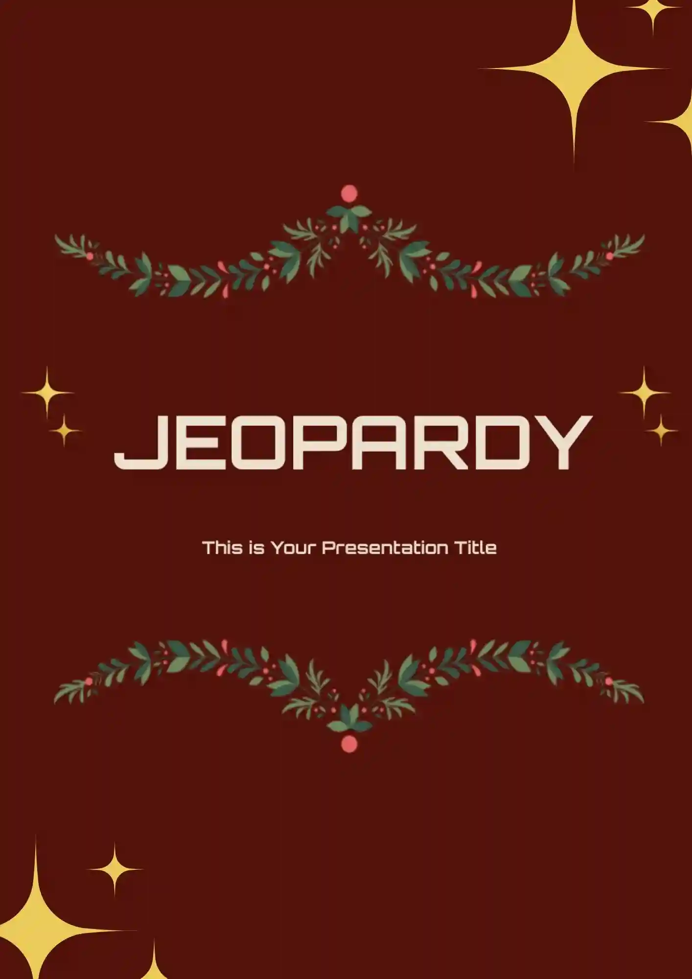 Christmas Jeopardy Template