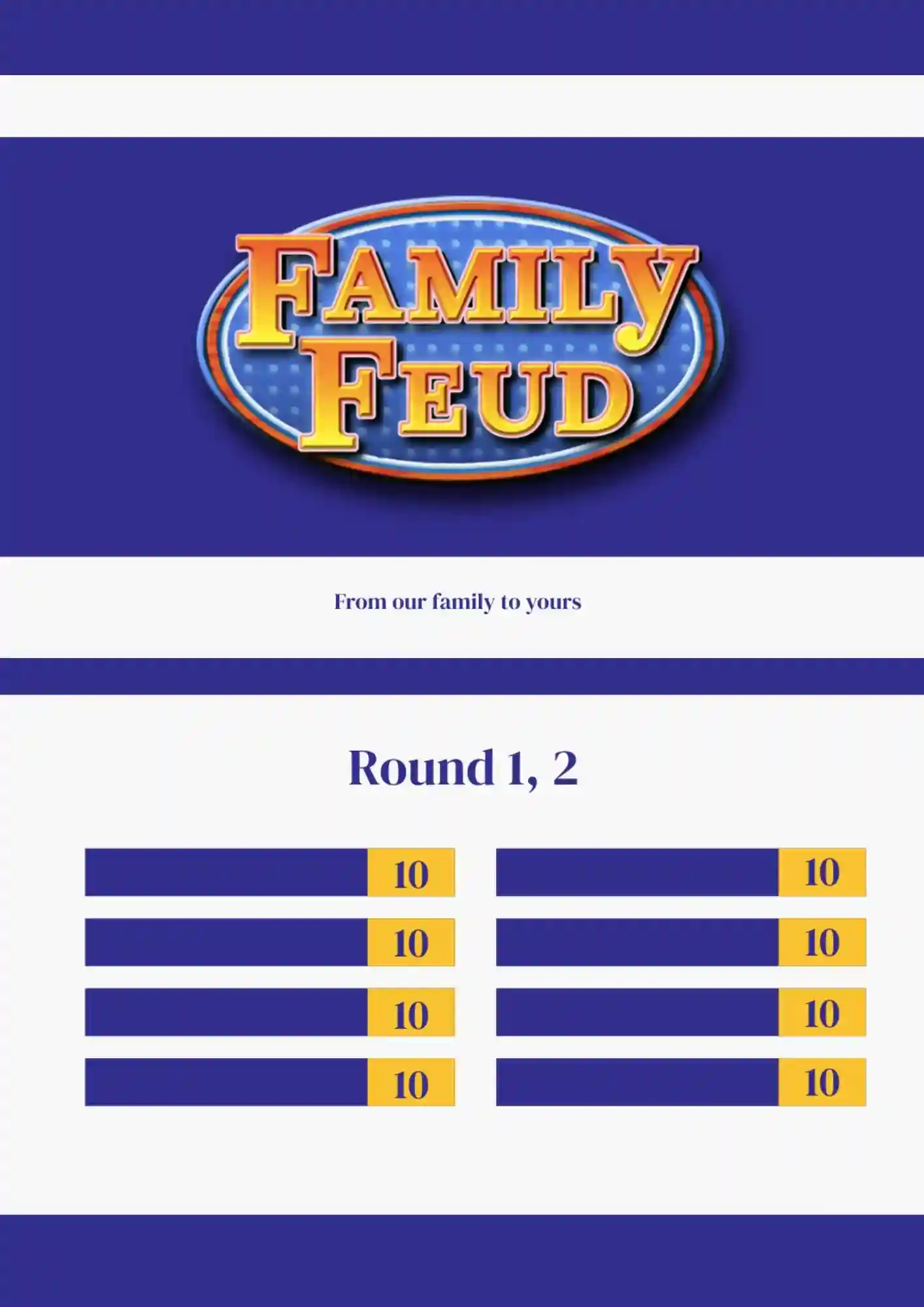 Family Feud Blank Template