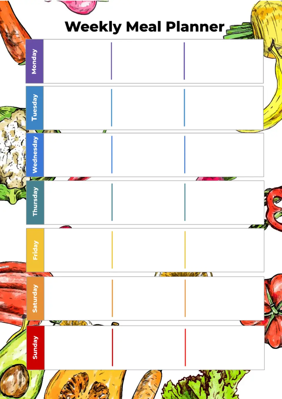 Weekly Meal Planner Template