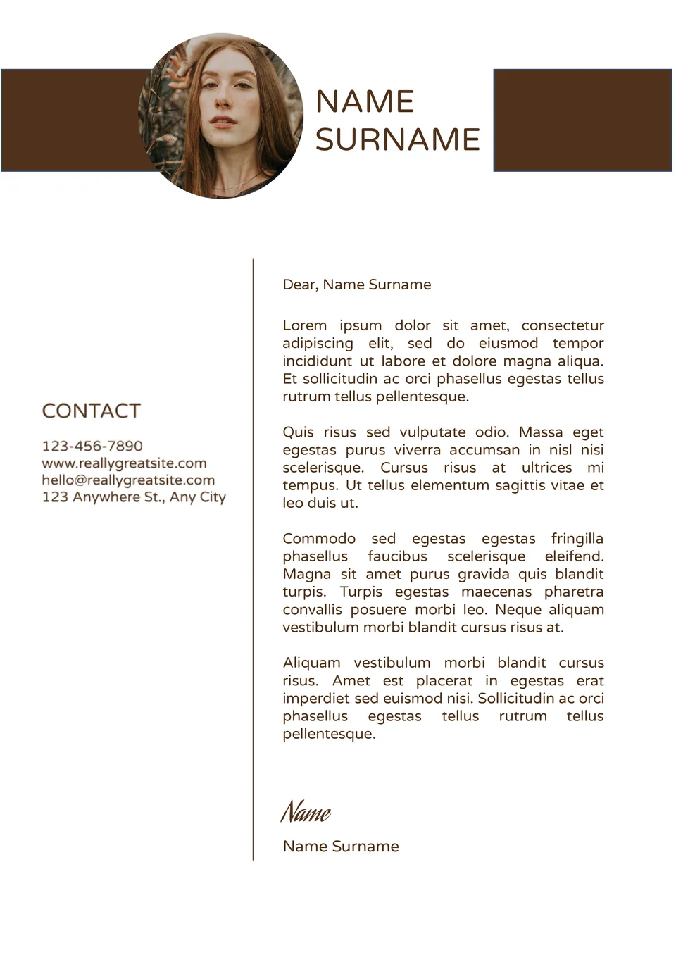 Nursing Cover Letter Template