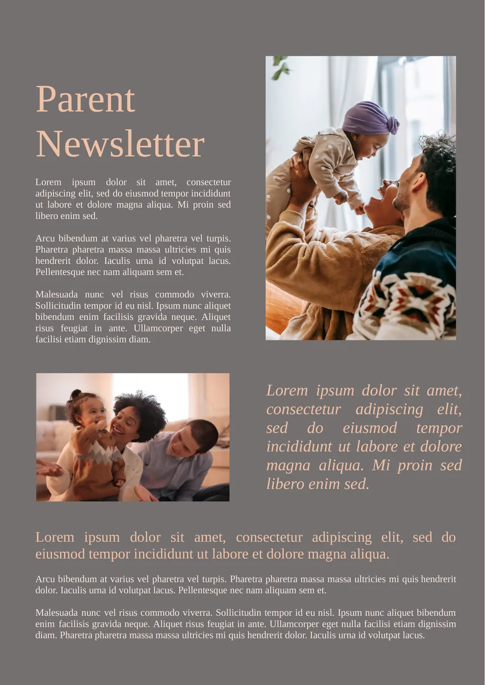Parent Newsletter Template