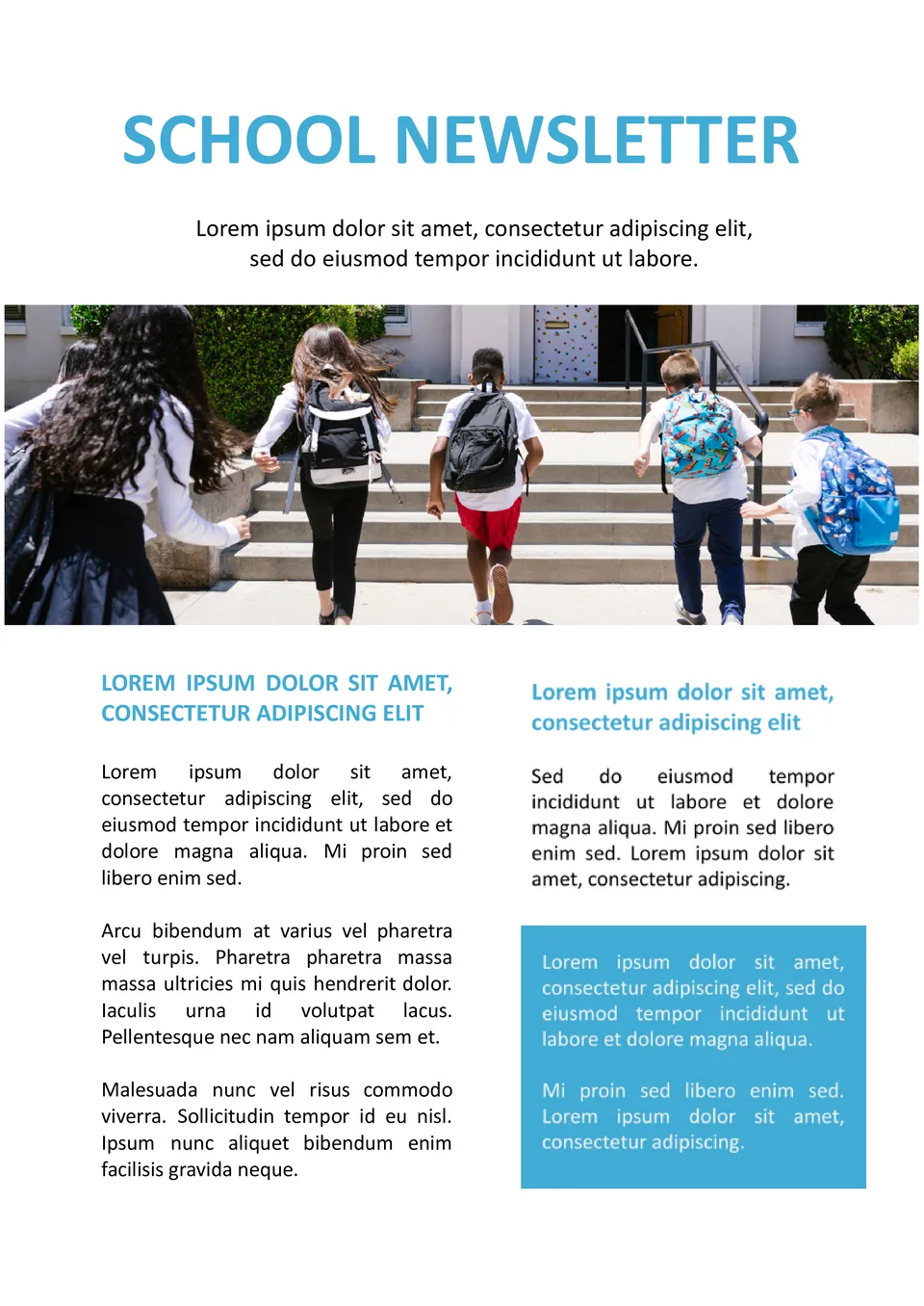 School Newsletter Template