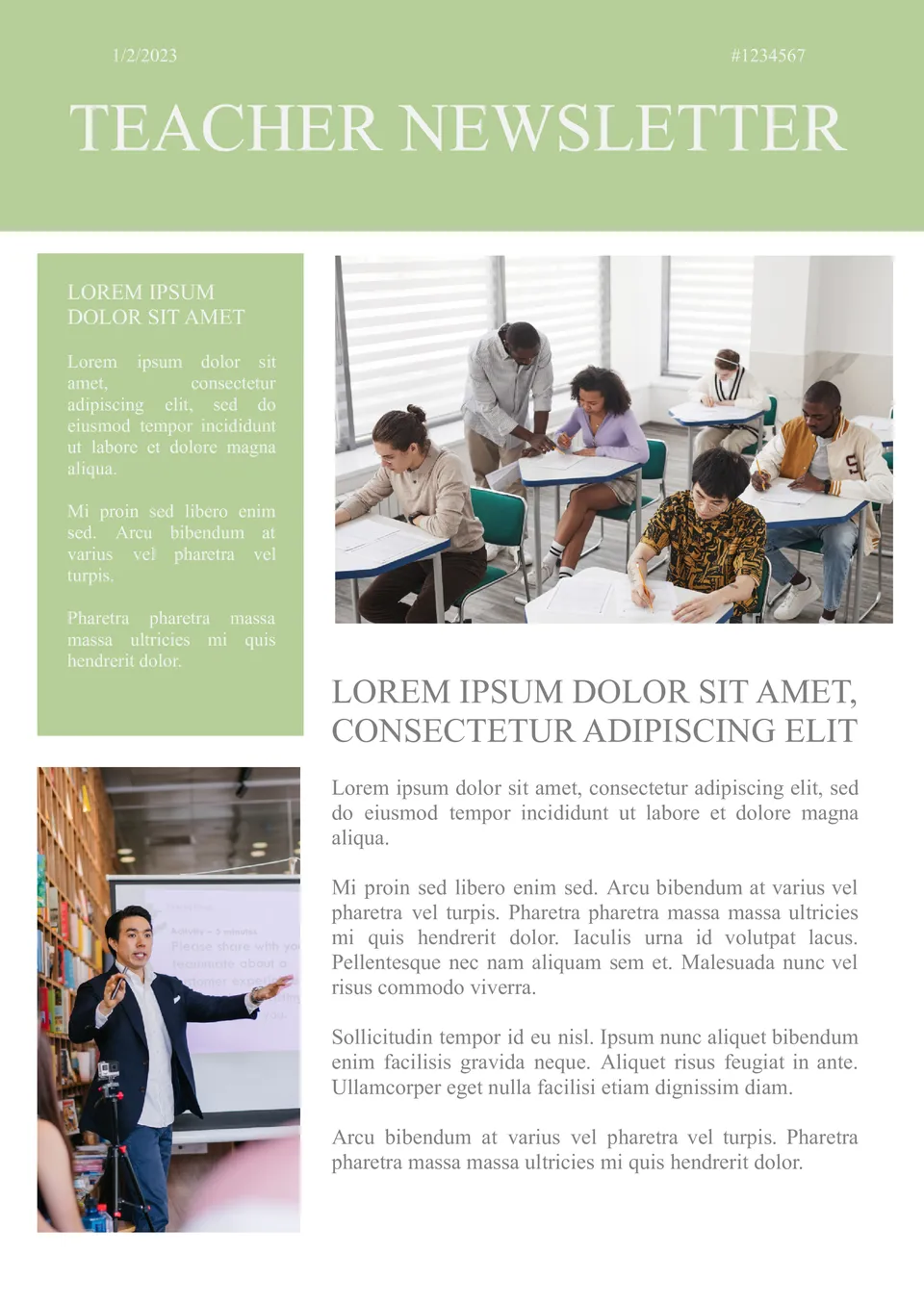 Teacher Newsletter Template