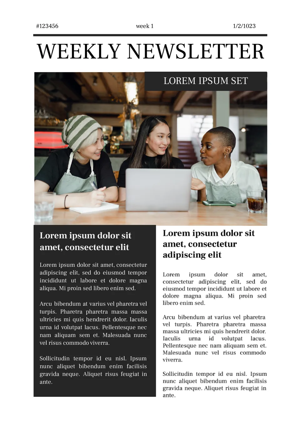 Elementary Weekly Newsletter Template