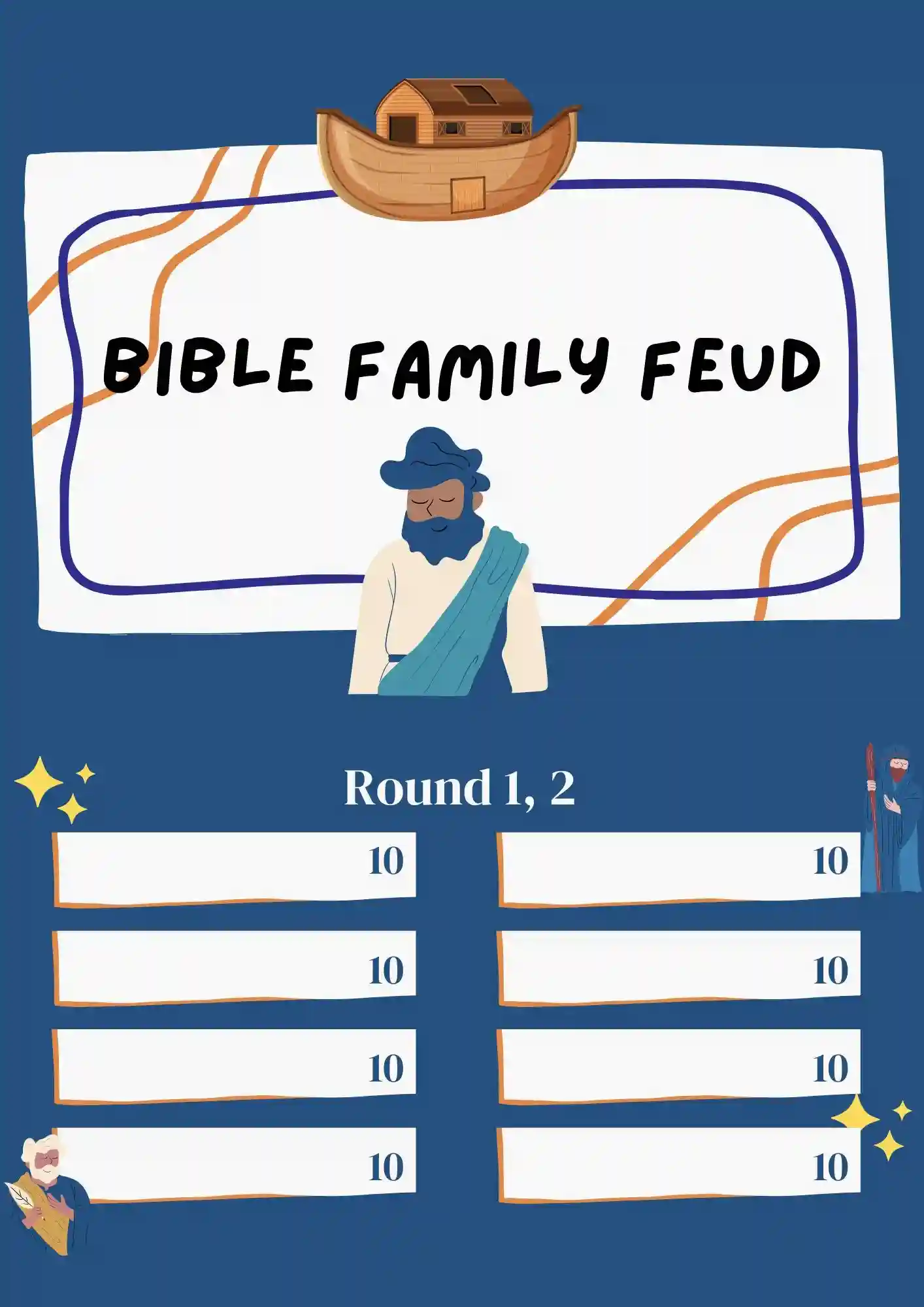 Bible Family Feud Template
