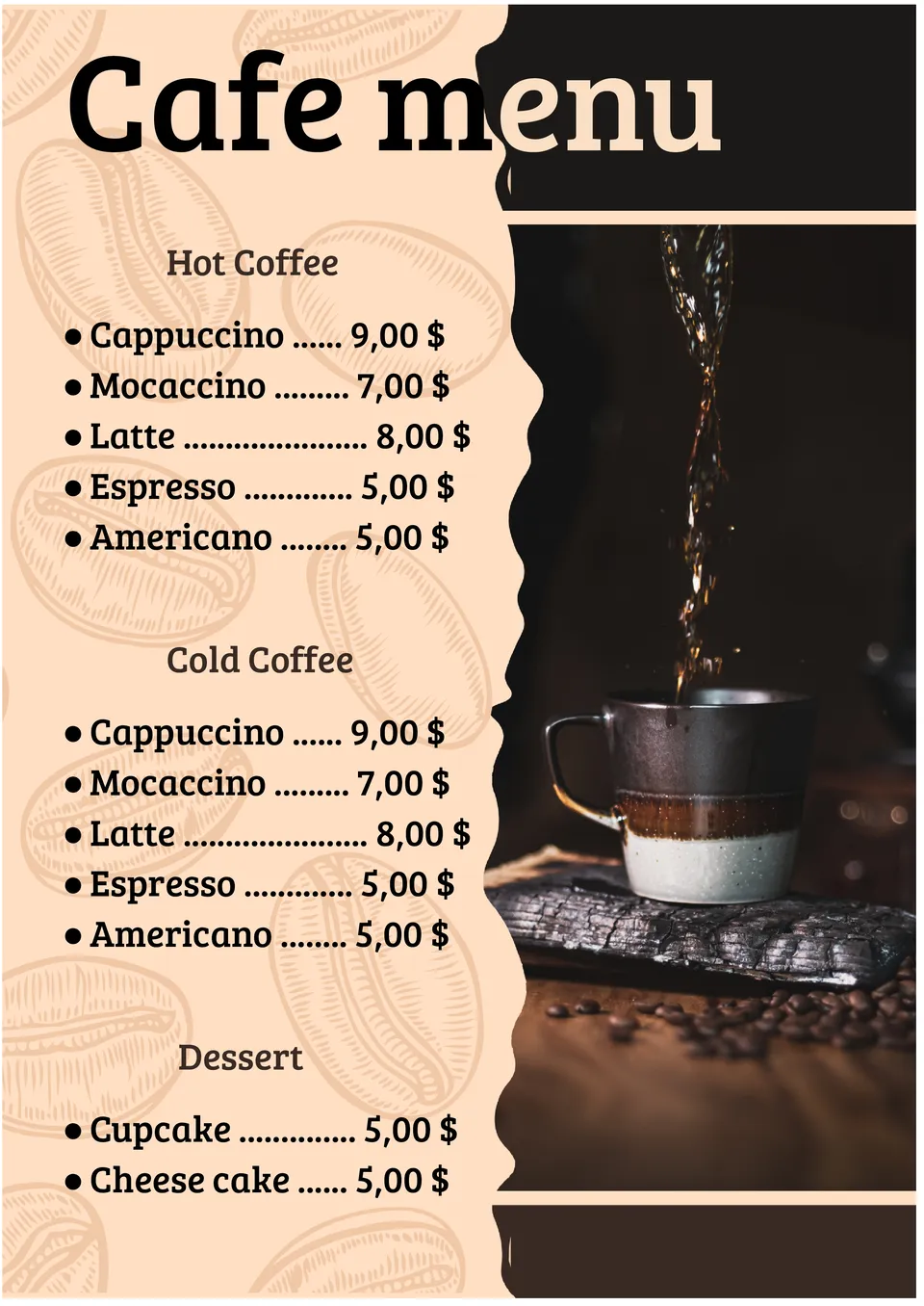 Cafe Menu Template