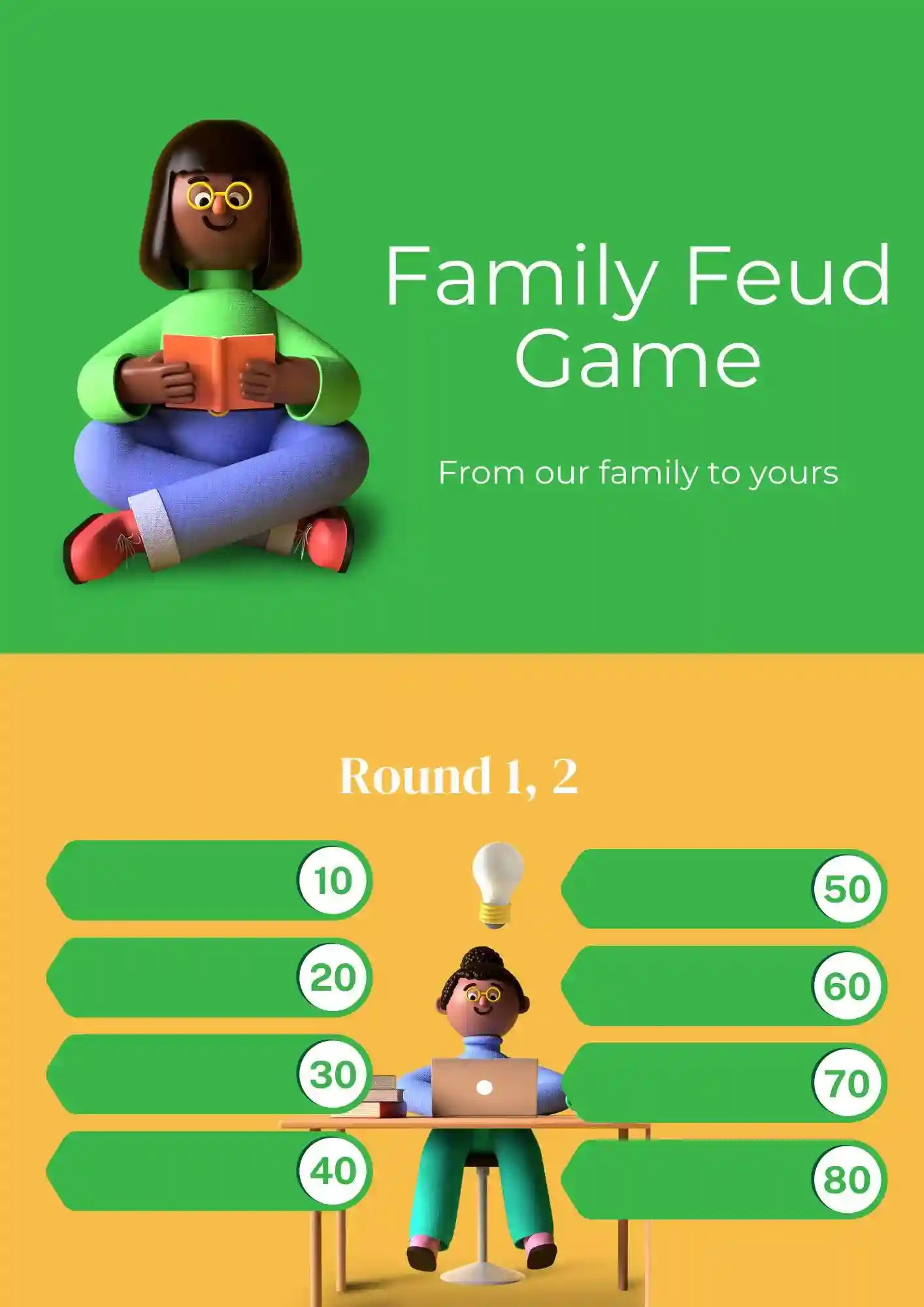 Family Feud Game Board Template