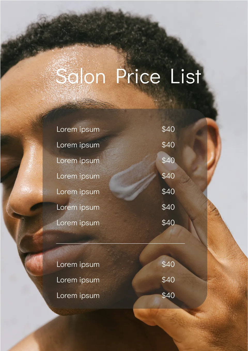 Salon Price List Template