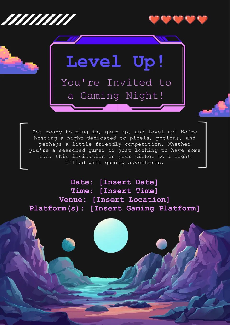 Gamer Invitation Template