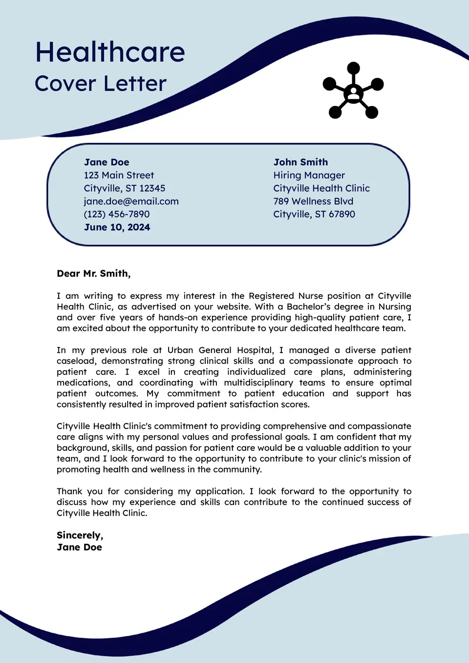 Minimalist Cover Letter Template
