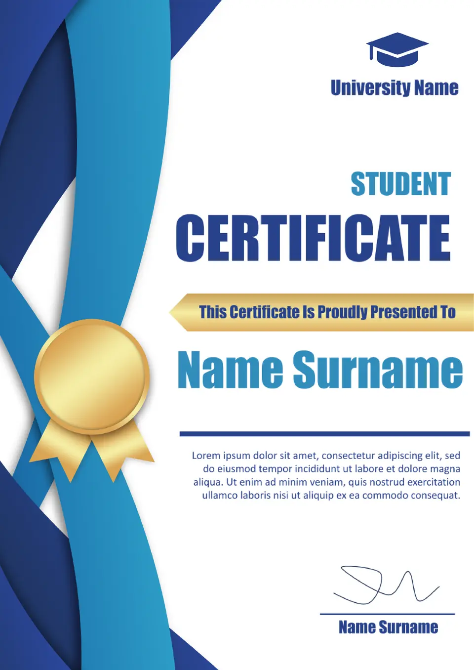 Student Certificate Template