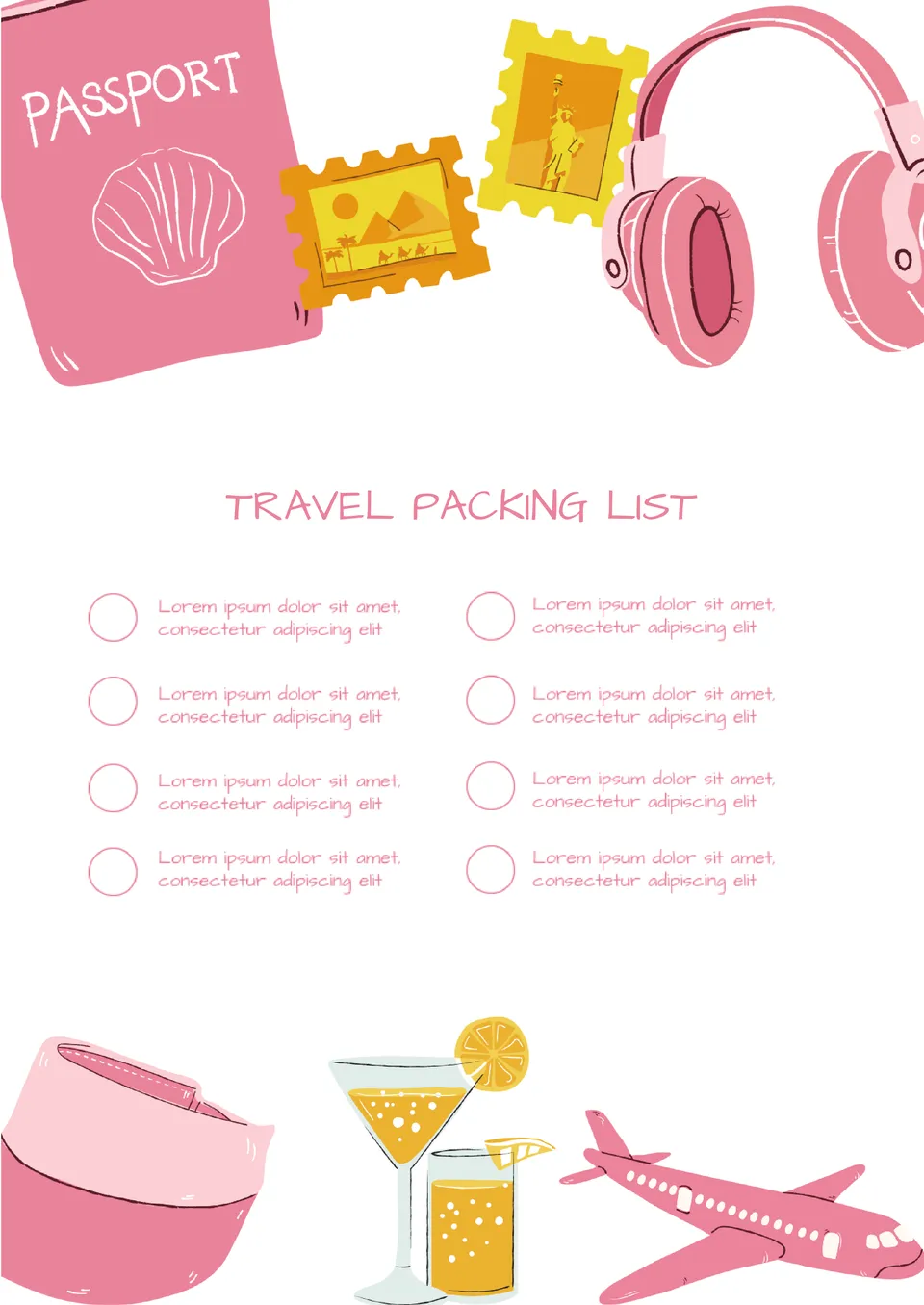 Travel Packing List Template