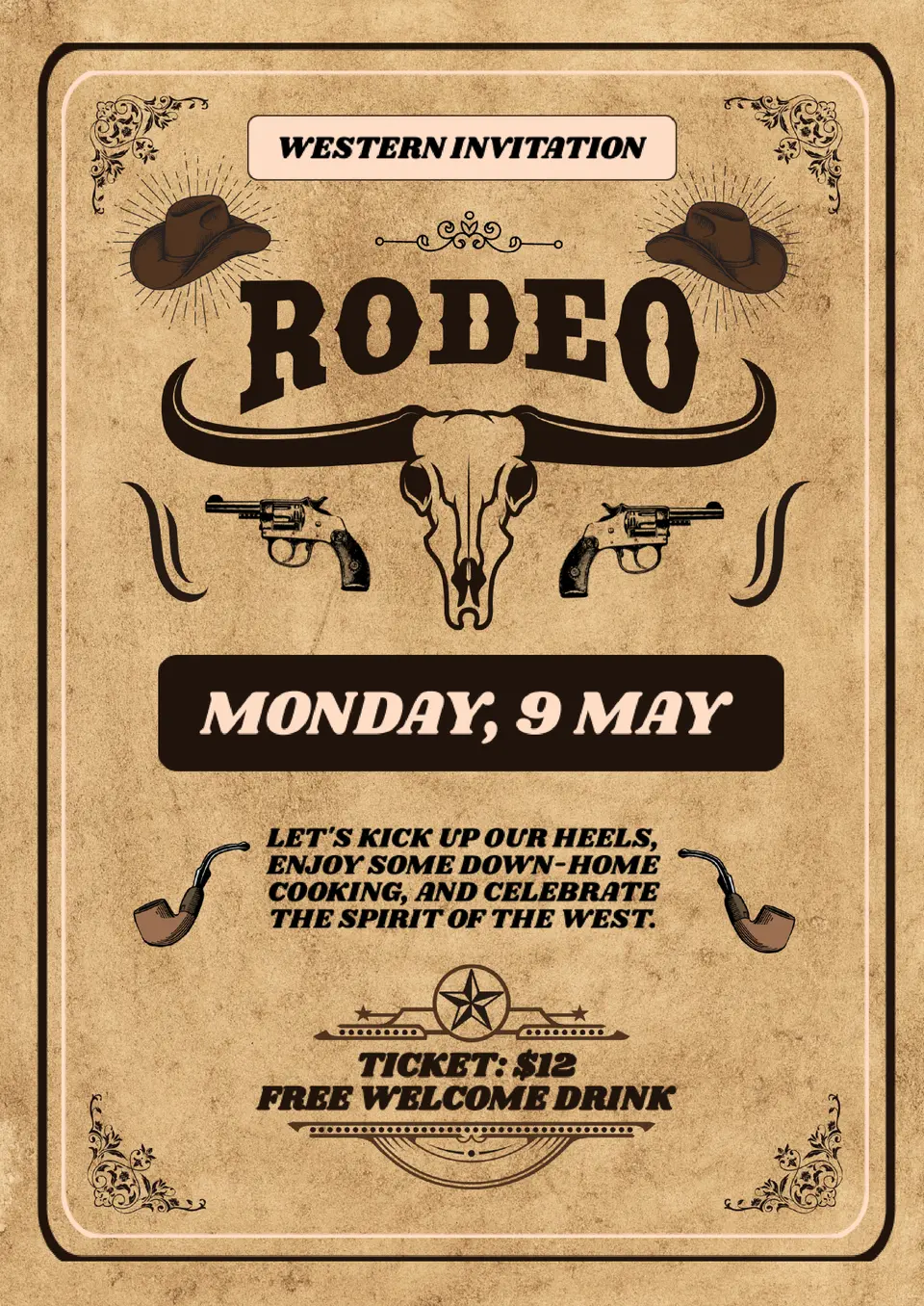Western Invitation Template