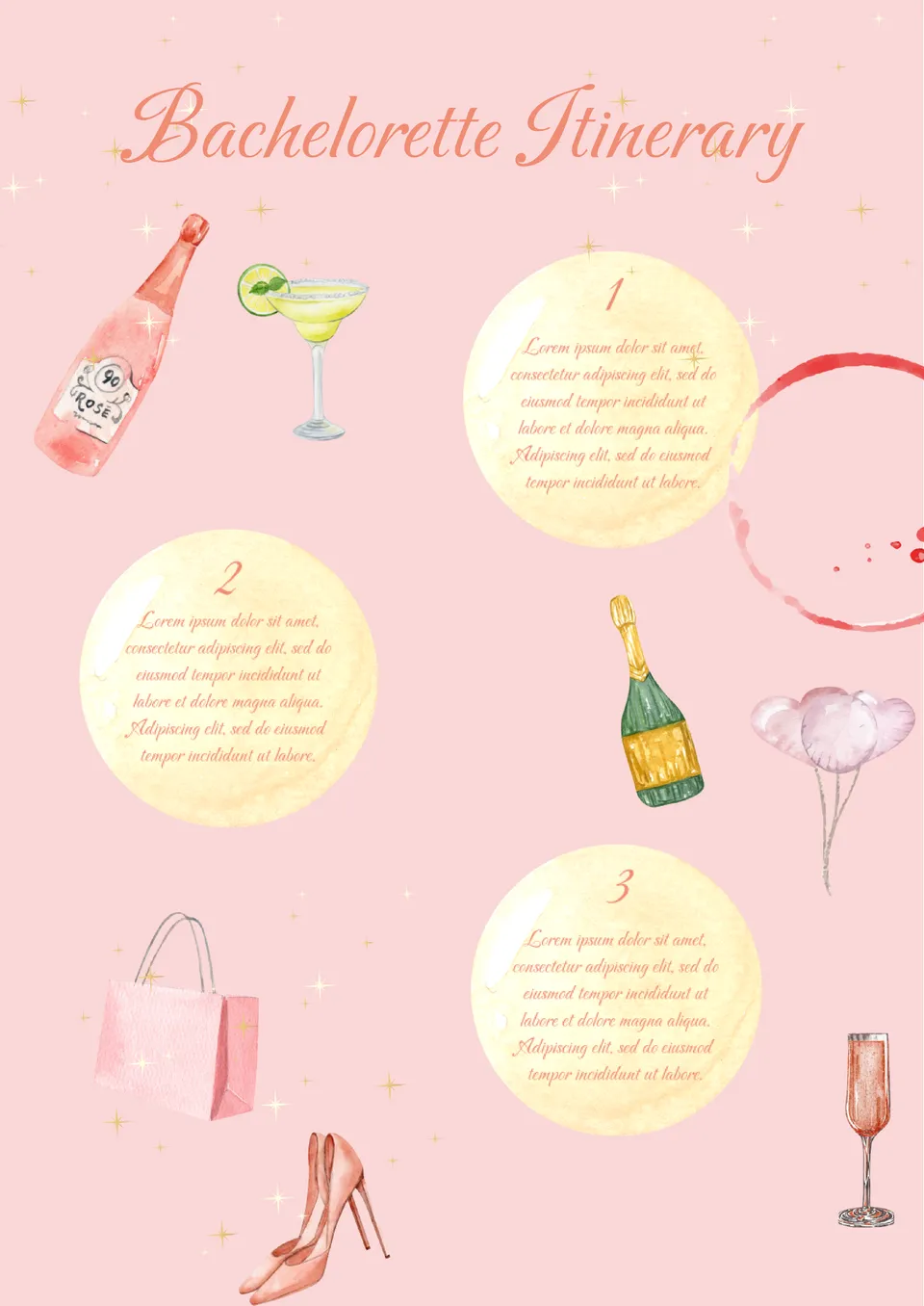 Bachelorette Itinerary Template