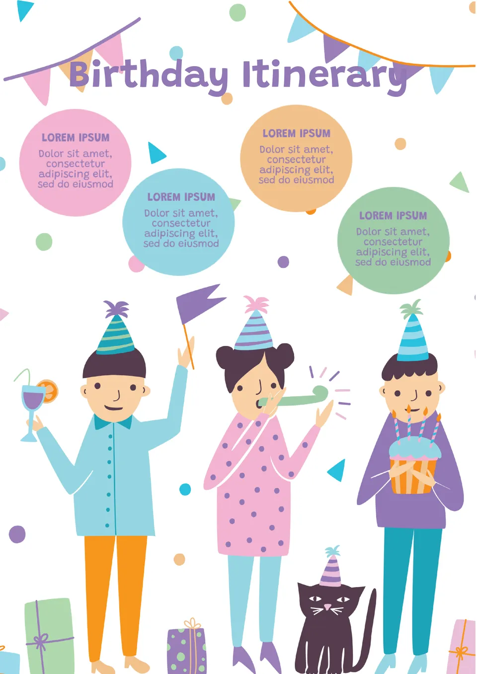 Birthday Itinerary Template