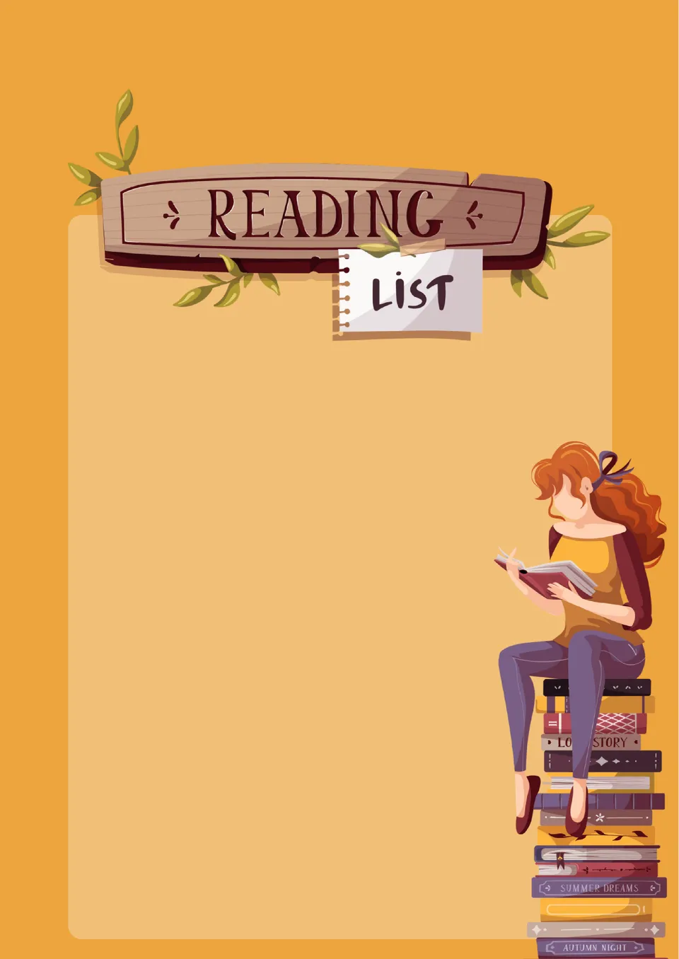 Book List Template
