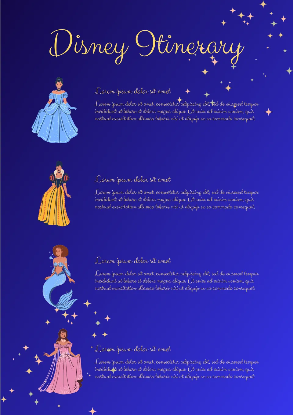 Disney Itinerary Template