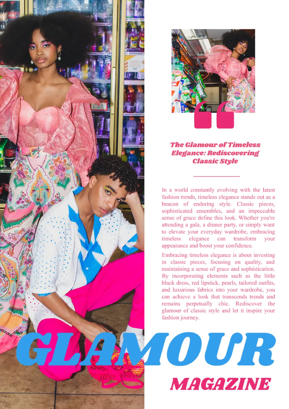 Glamour Magazine Template