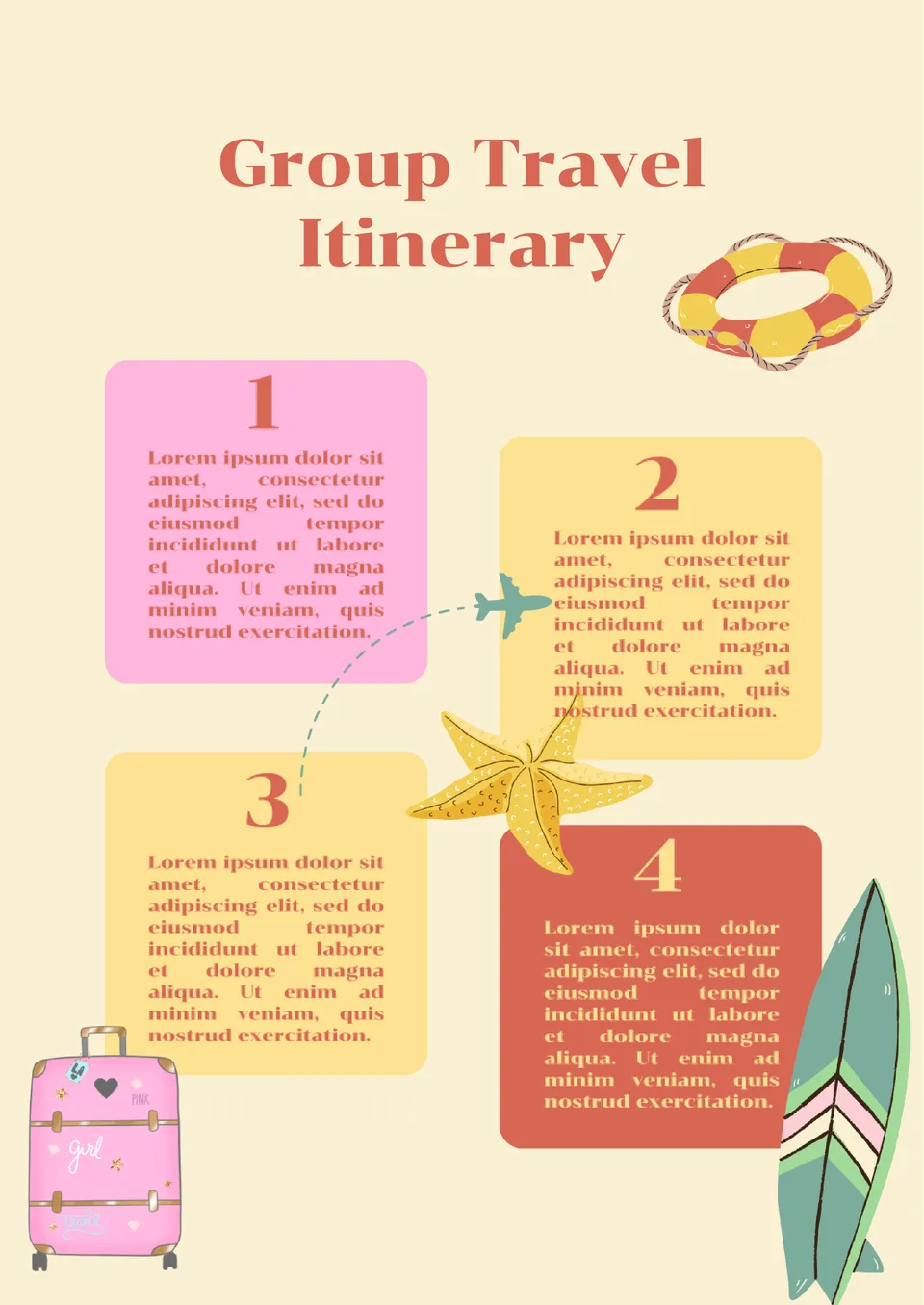 Group Travel Itinerary Template