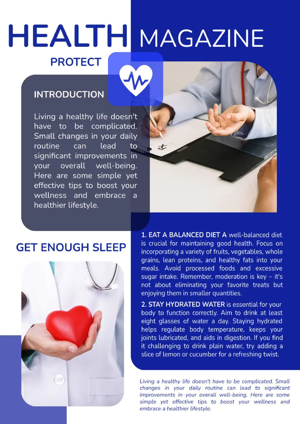 Health Magazine Template