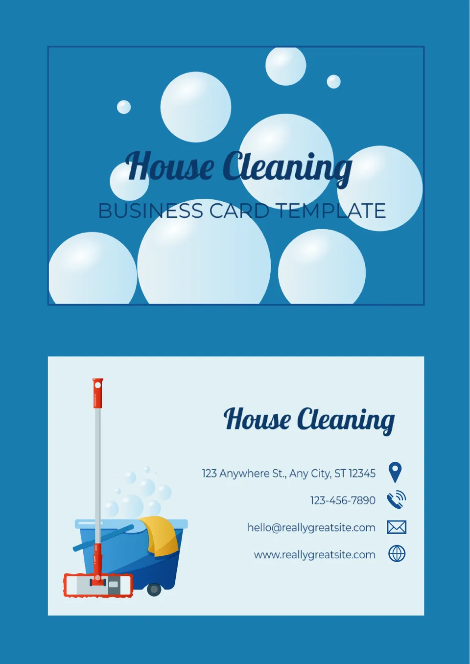 House Cleaning Business Card Template