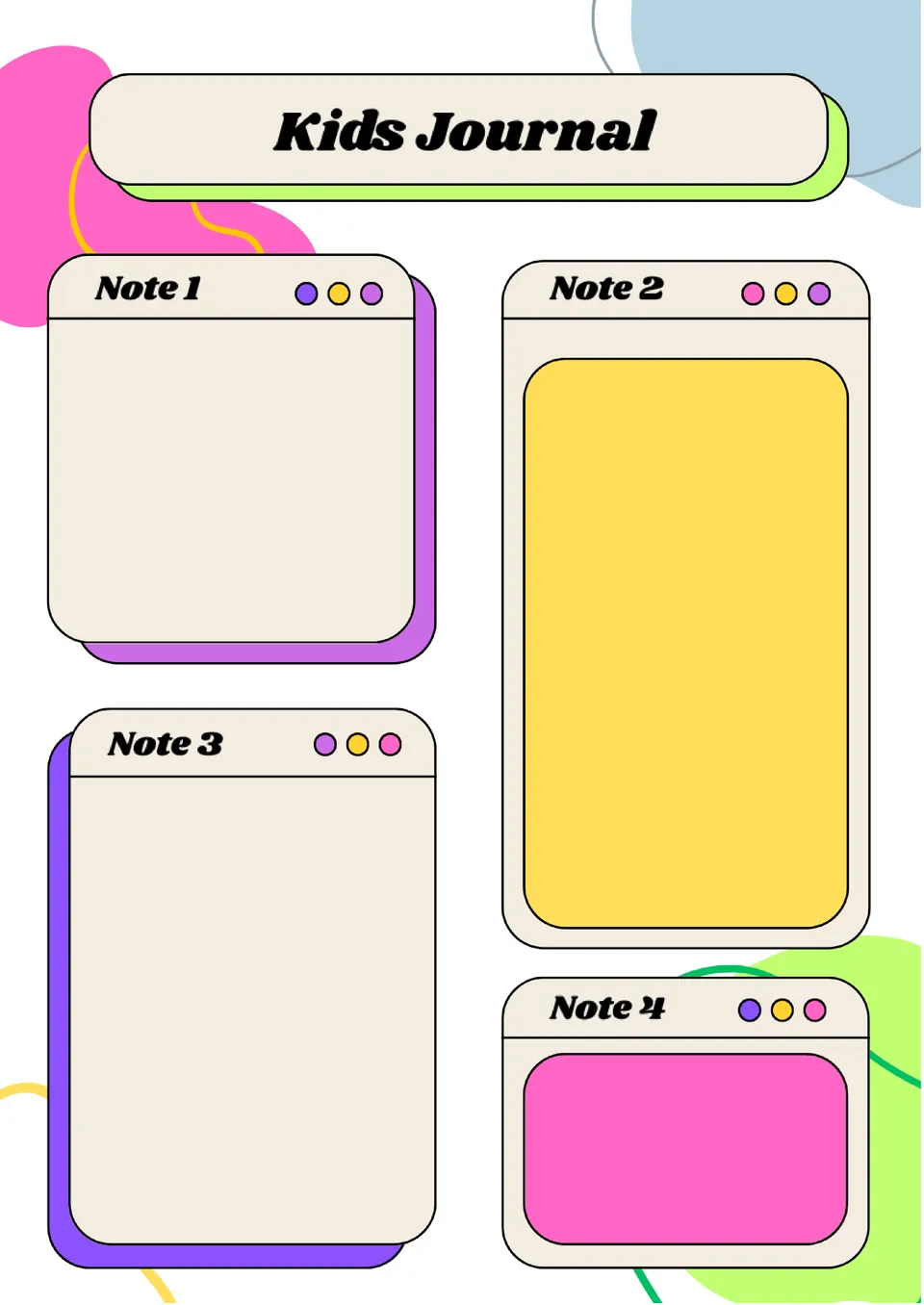 Kids Journal Template