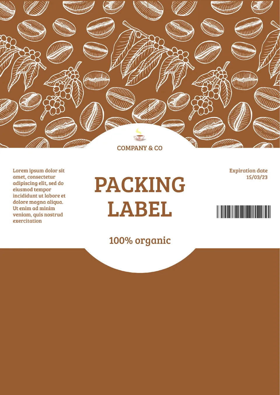 Packing Label Template