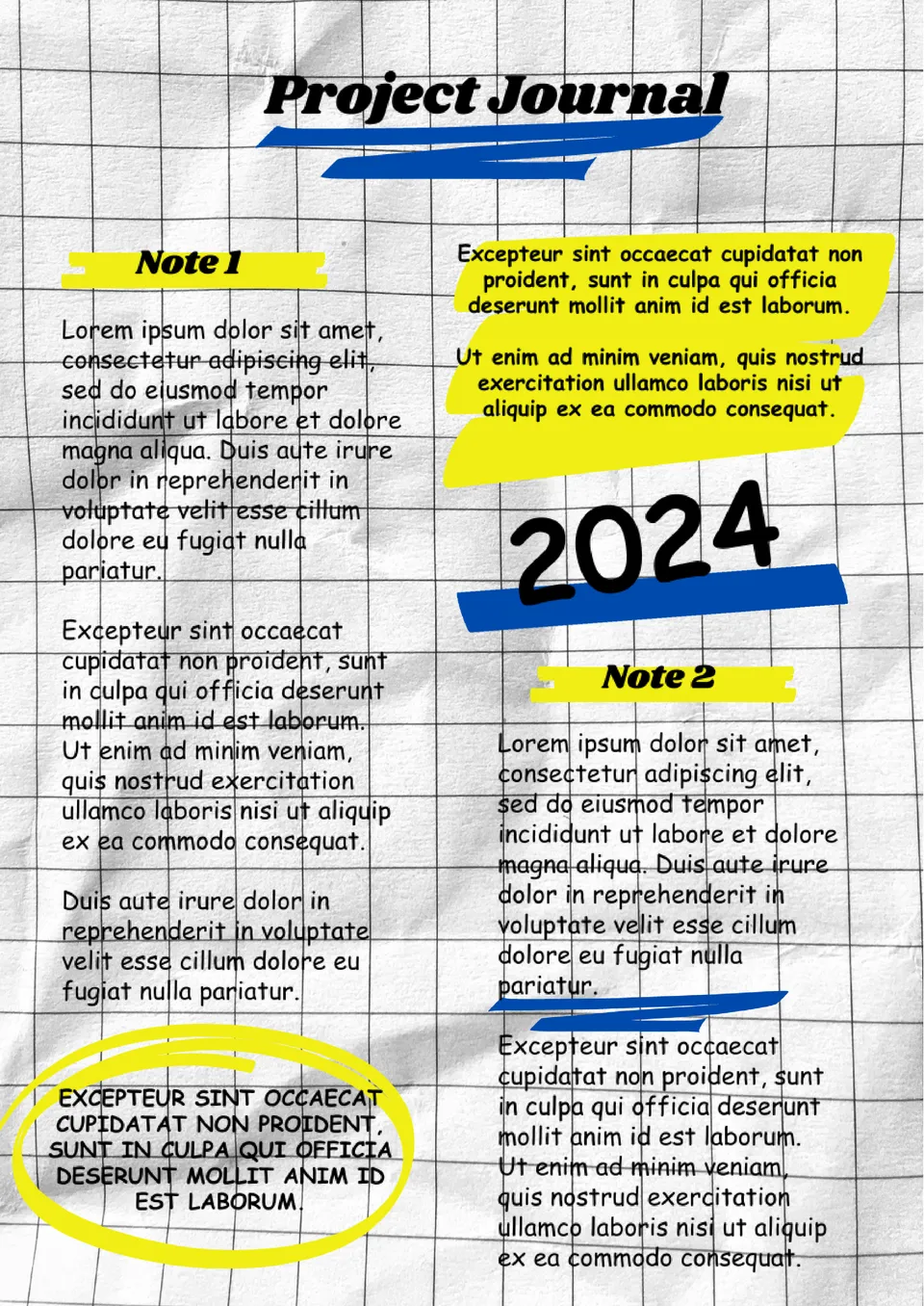 Project Journal Template