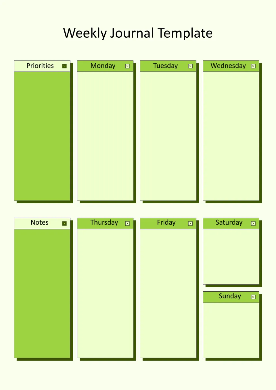 Weekly Journal Template
